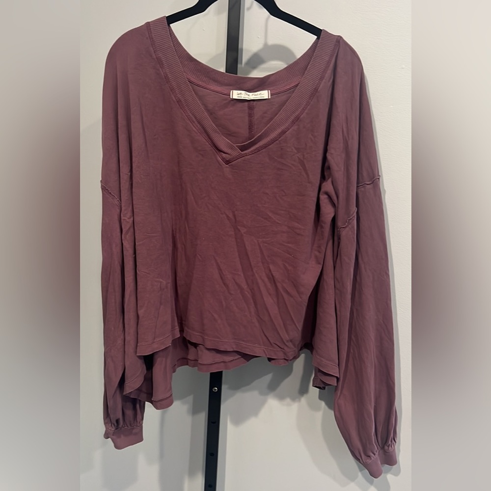 We The Free Oversized Cropped Purple Top Size M